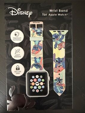 Disney Stitch Surf Apple Watch Band – Light Blue, Yellow & Pink